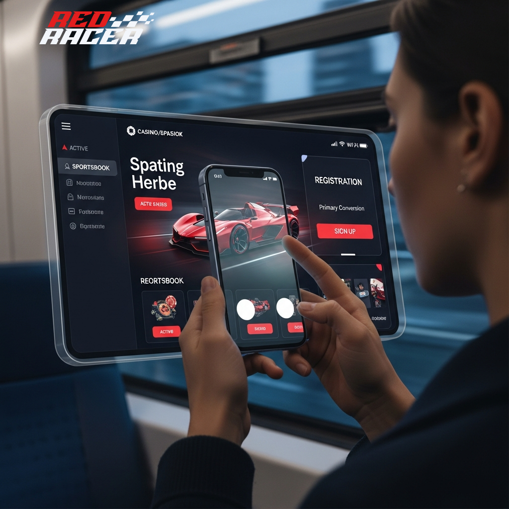 Redracer mobile interface on a phone